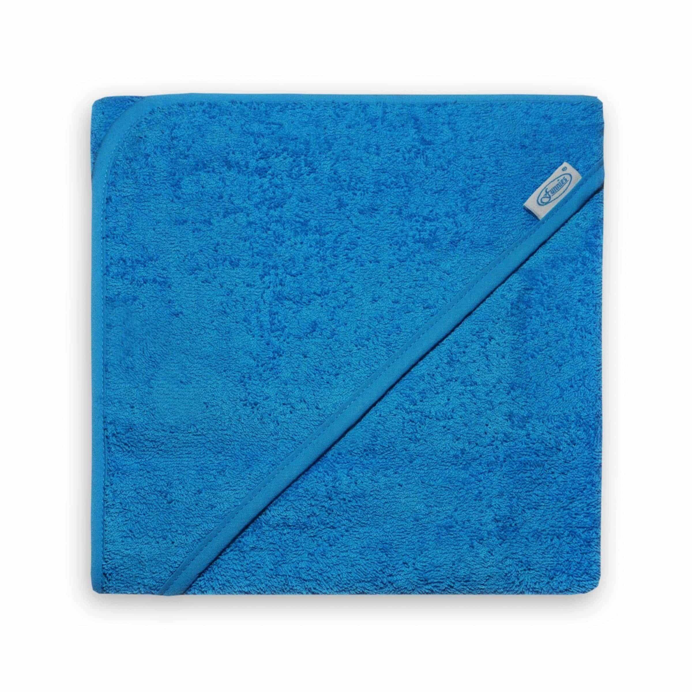 Badcape turquoise met ontwerp naar wens