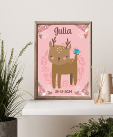 Poster hertje met naam