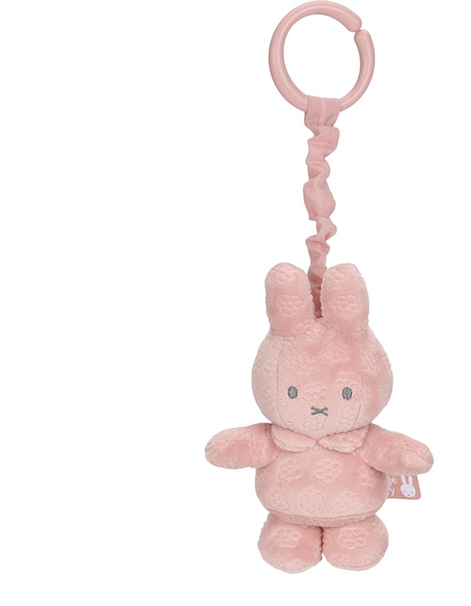 Nijntje pink flower trilfiguur / buggyhanger