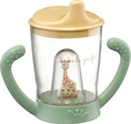 Sophie de giraf lekvrije beker met mascotte in witte geschenkdoos