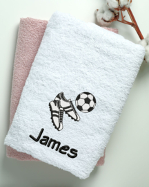 Handdoek voetbal met naam