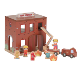 Little Dutch Houten brandweerkazerne – Rood – Essentials