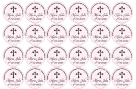 Velletje doop stickers roze