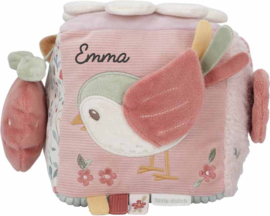 LD9009 Little dutch Zachte Activiteitenkubus - Fairy Garden GRS met naam