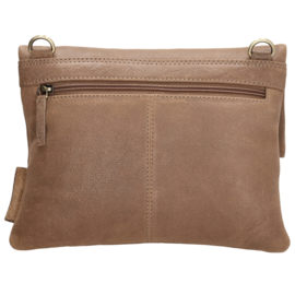 MicMacbags schoudertas Marrakech art. 20673 - taupe