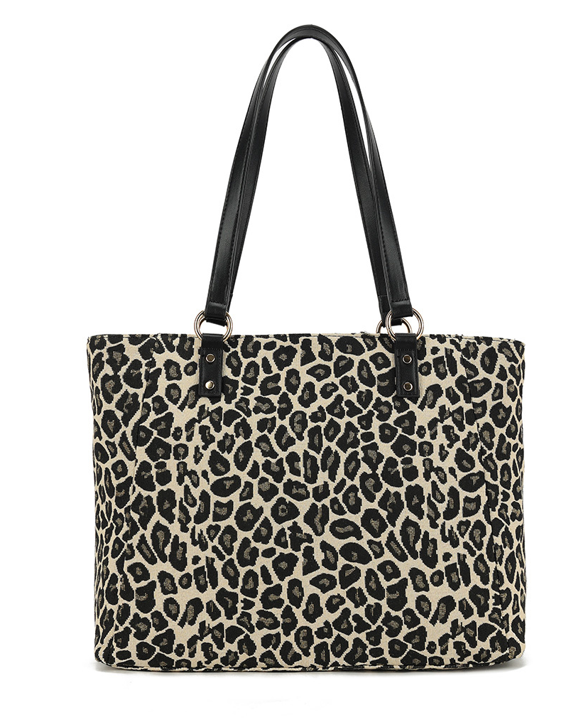 Shopper/handtas art. 40076 - zwart/panterprint