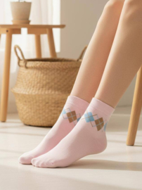 Damessokken Argyle art. B358 - roze