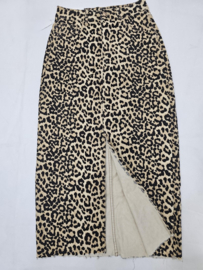 Mozz stretchrok Leopard art. X013 - beige/zwart