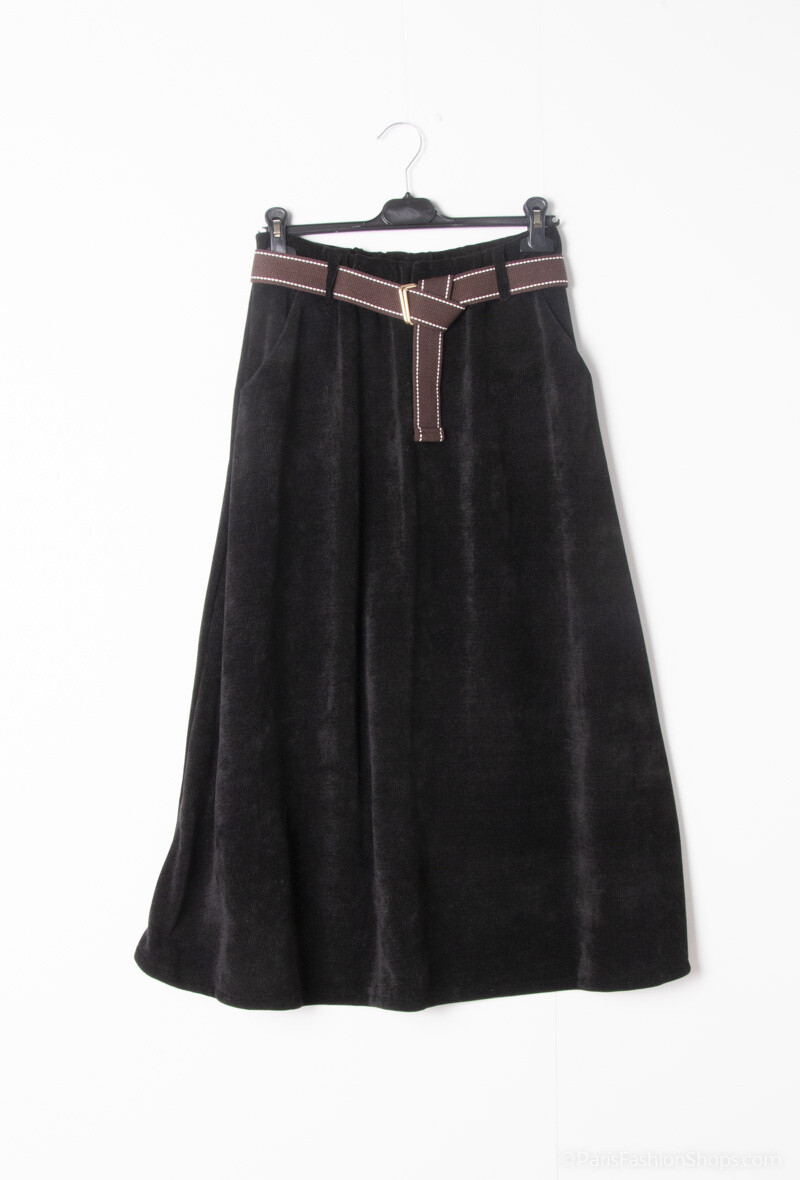 Luiz chenille rok art. 12194 - zwart