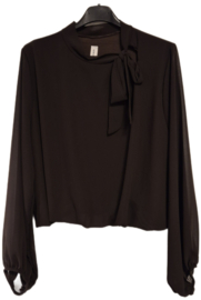 ES damesblouse/top Aniella art. 3140 - donkerbruin
