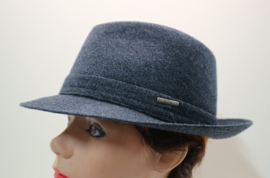 Stetson hoed Fedora art. 2140101 - blauw gemêleerd