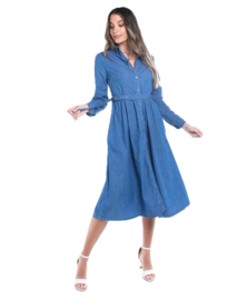 Ooka midi denimjurk art. 8538 - blauw