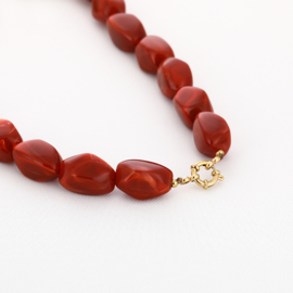 Kralenketting Jane art. 19395 - brique gemarmerd