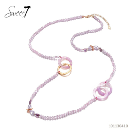 Sweet7 lange ketting art. 1304-10 - lila