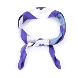 SH luxe vierkante shawl 70 x 70 art. 70107 - blauw/paars