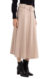 Rok a-lijn viscosemix Rib art. J260 - beige