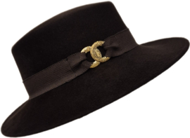 Weba Hats dameshoed Velour art. 1335 - donkerbruin