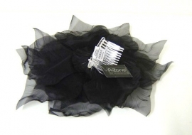 Azone haargarnering  organza roos  art. 3.48.101.0 - zwart