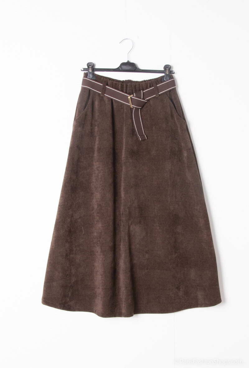 Luiz chenille rok art. 12194 - bruin