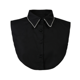 Los kraagje Strass art. 9774 - zwart