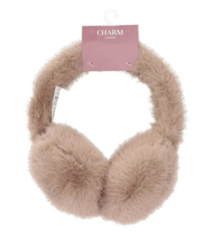 Charm fake fur oorwarmers art. 26268 - taupe