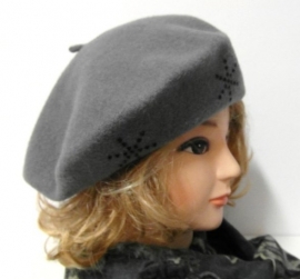 JJM luxe damesbaret art. 031/1C - grijs