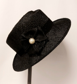 Weba Hats dameshoed Ramie art. 9543 - zwart
