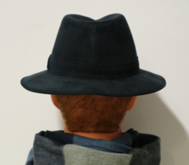 Crambes herenhoed Hamilton art. NPA80 -  blauw alcantara