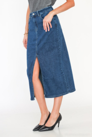 MOZZ stretchrok Denim art. X001J - blauw