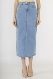 Rok stretchdenim Bestiny art. 1839 - lichtblauw
