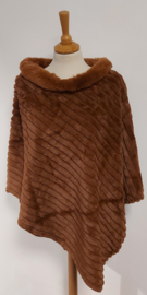 Poncho Fake fur art. 2008 - cognac