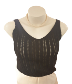 Gehaakte top Crochet art. 8203 - zwart