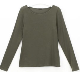 Oroblu Perfect Line Cashmere T-shirt long sleeve art. 67055 - military (legergroen)