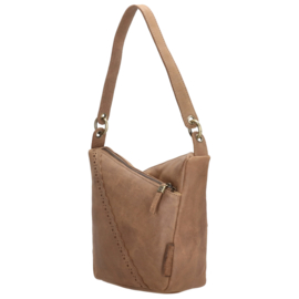 MicMacbags schoudertas Marrakech art. 20668 - taupe