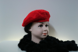 Gehaakte kinderbaret Sabrina 8 - rood