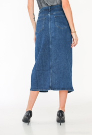 MOZZ stretchrok Denim art. X001J - blauw