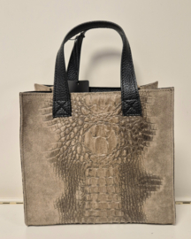 Giuliano hand- en schoudertas art. 900038 - taupe/zwart
