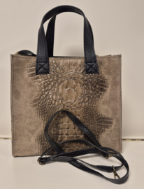 Giuliano hand- en schoudertas art. 900038 - beige/zwart