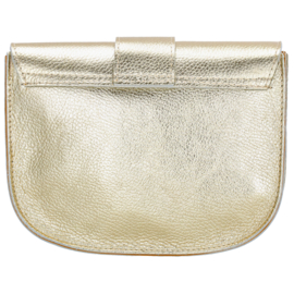 Charm schoudertas leer art. L692 - goudkleur