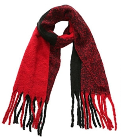 Musthaves damesshawl art. 405-199 - rood/zwart