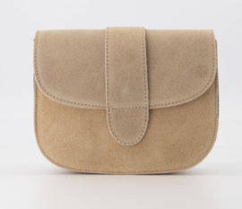 Schoudertas Maan suède art. 9459 - beige