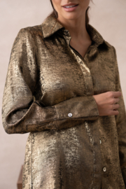 CHOKLATE damesblouse Lea Metallic art. 8091 - goudkleur