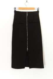Arlequinn rechte stretchrok Zipp art. 1502 - zwart