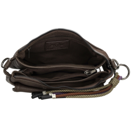 Charm crossbodytas Tottingham art. 20628 - donkerbruin