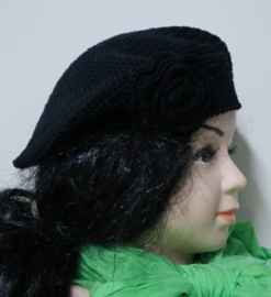 Gehaakte kinderbaret Anna - zwart