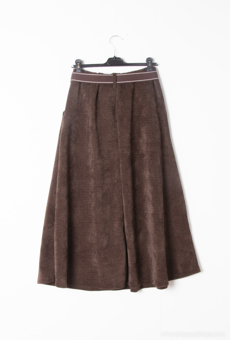 Luiz chenille rok art. 12194 - bruin
