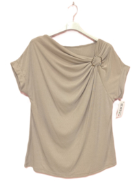 Top met kapmouw NewS art. 6196 - taupe