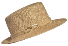 Weba Hats dameshoed Bao stro art. 1336 - naturel