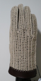 Glove Story autohandschoen Crochet art. 21223 - bruin/beige