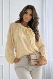Damesblouse/top Issy art. 92260 - geel/offwhite